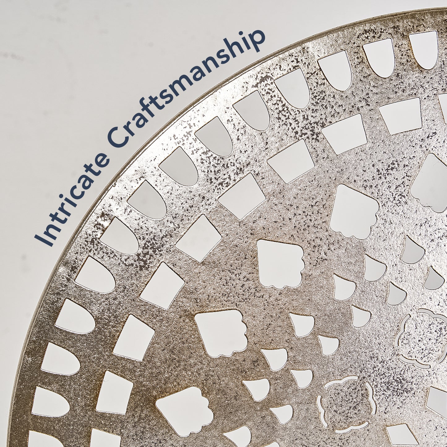 Silver Contemporary Metal Medallion Sculpture
