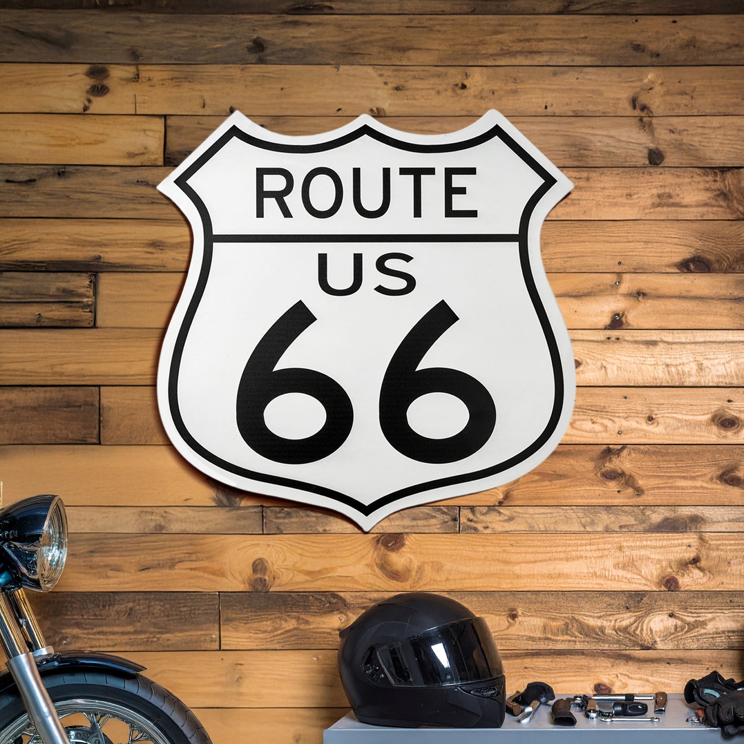 Route 66 Metal Sign 30" - Vintage Wall Art for Classic Home Decor