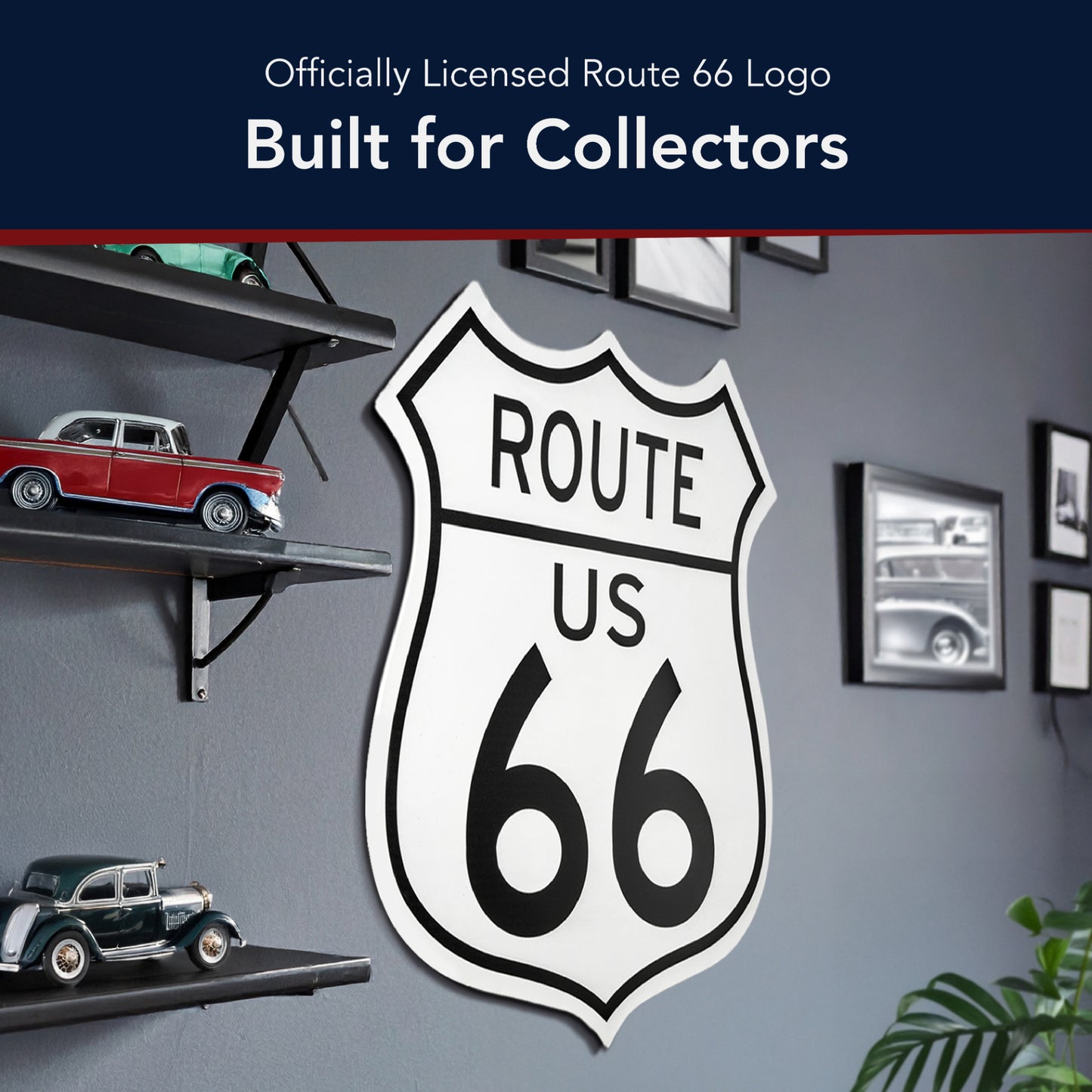 Route 66 Metal Sign 30" - Vintage Wall Art for Classic Home Decor
