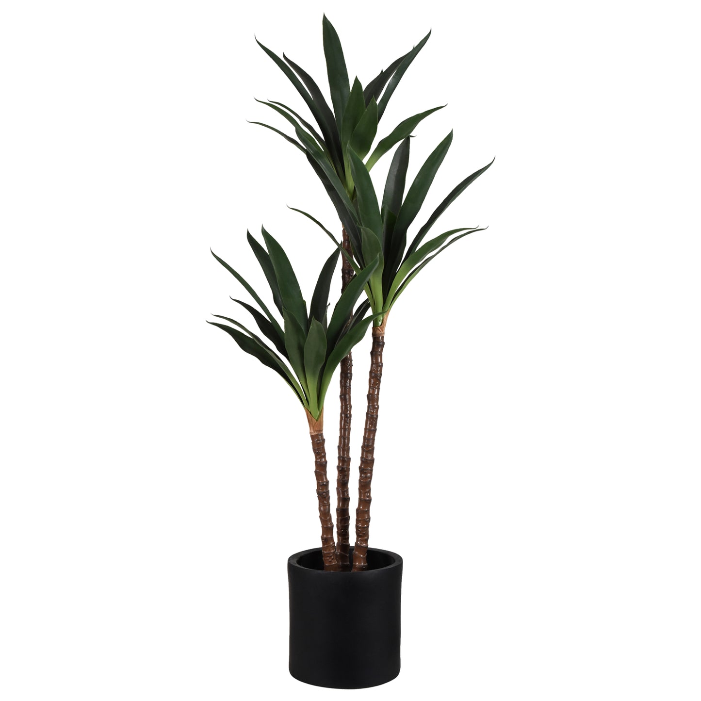 Artificial Dutch Iron Tree in Cement Pot Faux Plant for Home or Office - 60"