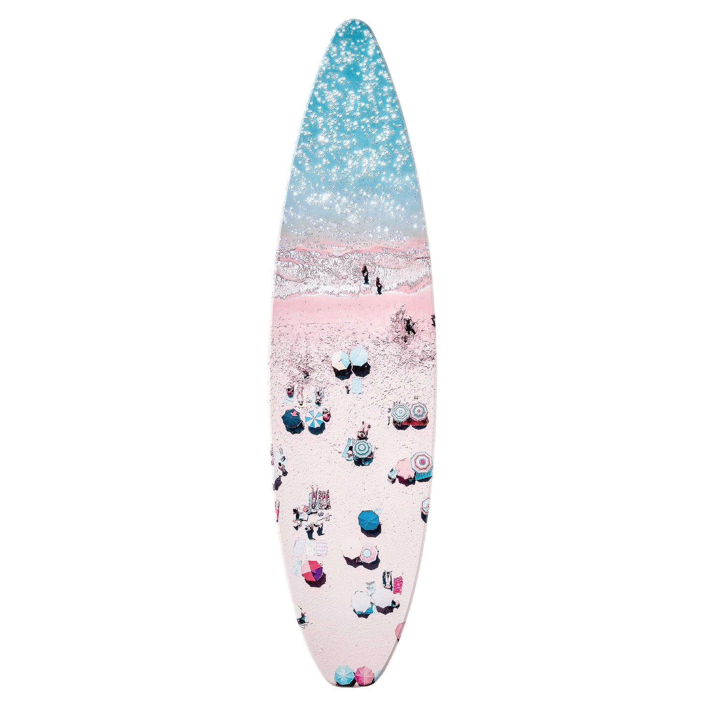 Surfboard - Crowd on the Beach Wall Art - Beach Shore Decor