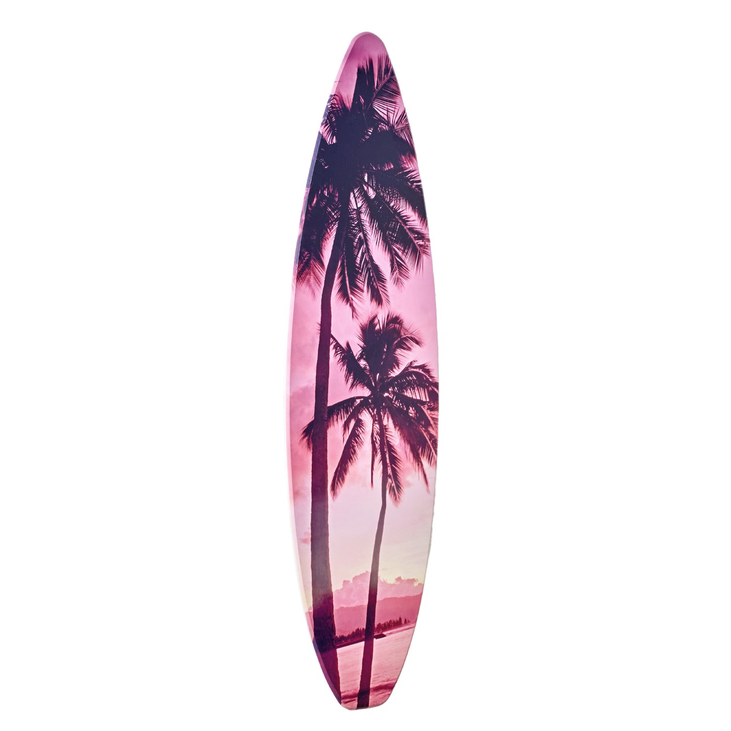 Surfboard - Palm Tree Sunset Wall Art - Vice City Beach Decor