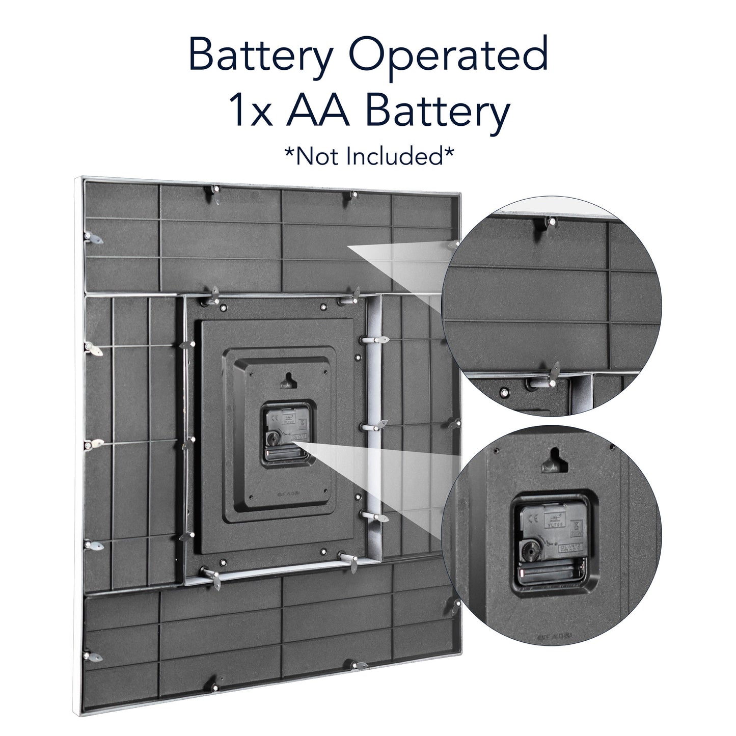 Picture Frame Collage Wall Clock 10 Photo Display Slots White