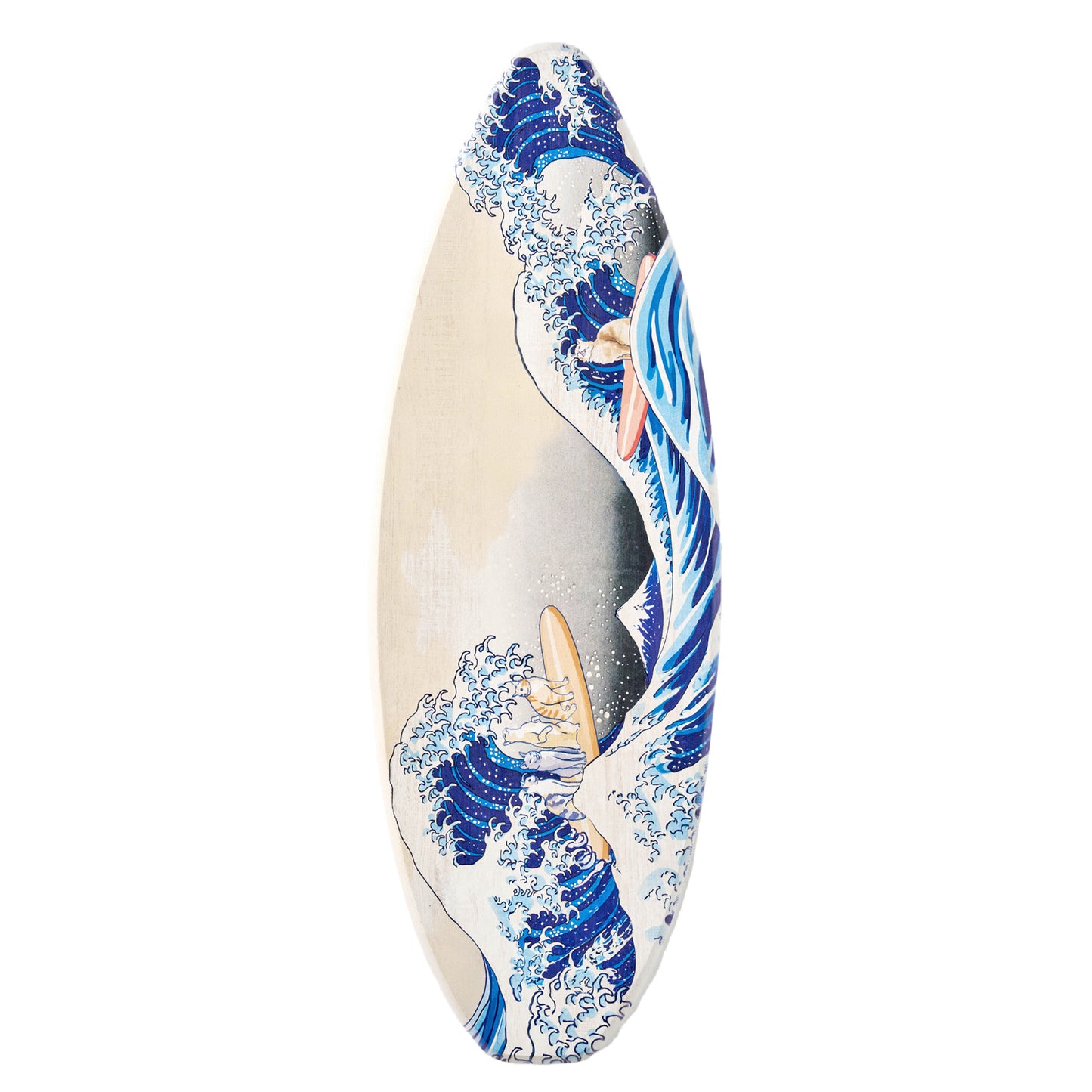 Surfboard - Tabby Cats Wall Art - The Great Wave Beach Decor