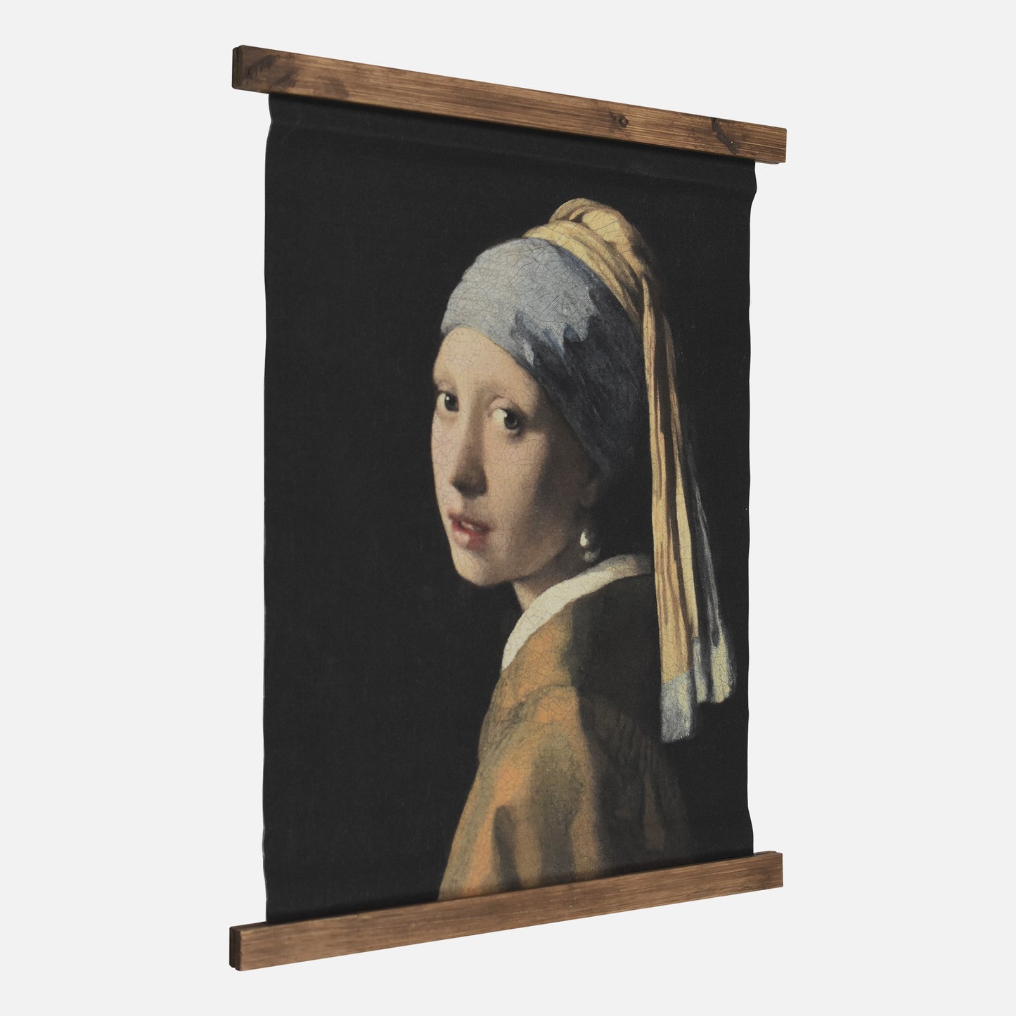 Girl with a Pearl Earring Hanging Tapestry Canvas Wall Art by Vermeer