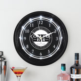 Cocktail Bar LED Wall Clock - Happy Hour Bar-Themed Home Decor 12"