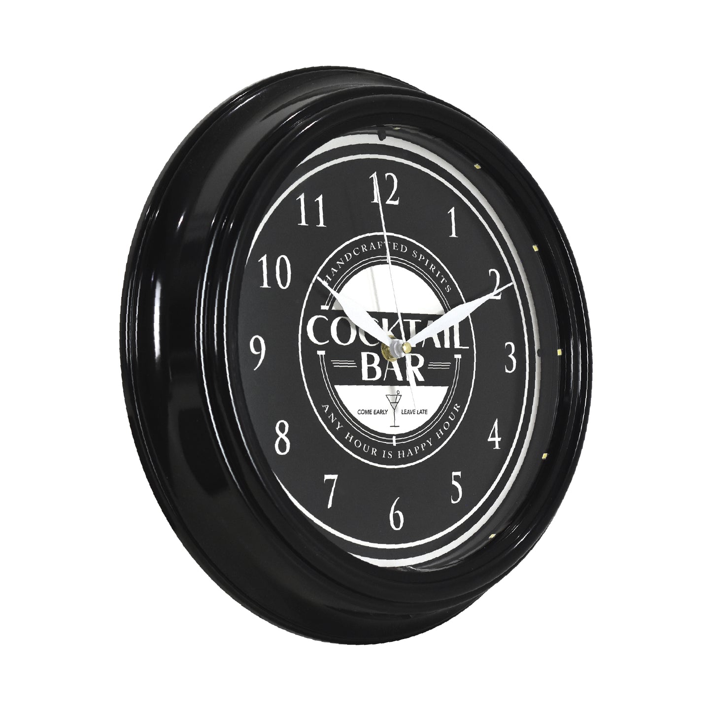 Cocktail Bar LED Wall Clock - Happy Hour Bar-Themed Home Decor 12"