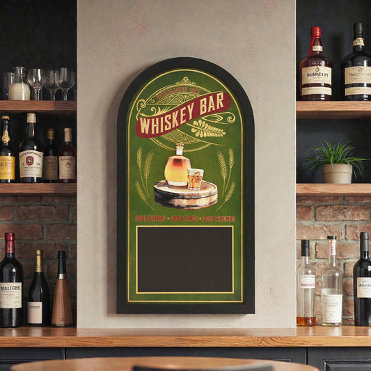 Whiskey Bar Chalkboard Wall Decor Vintage Pub Bar Sign