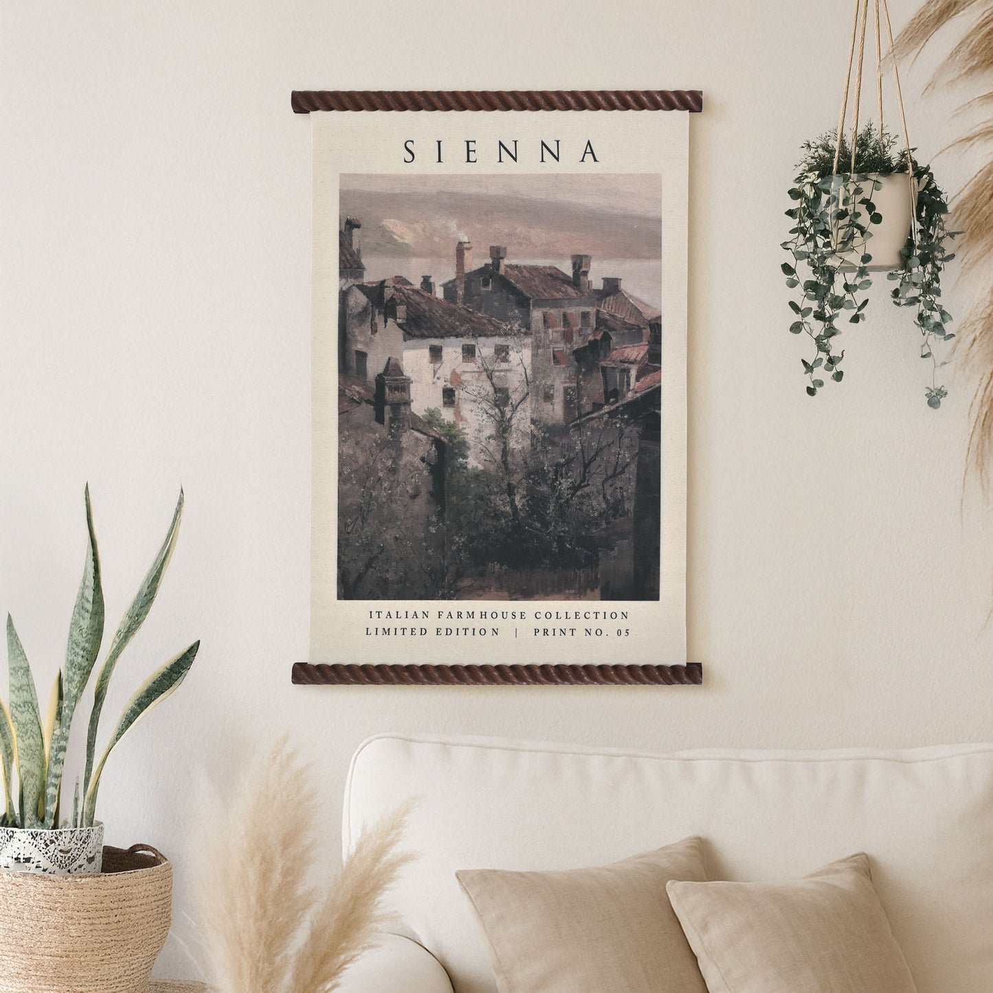 Spindle Tapestry Sienna Landscape Wall Art - Boho Decor