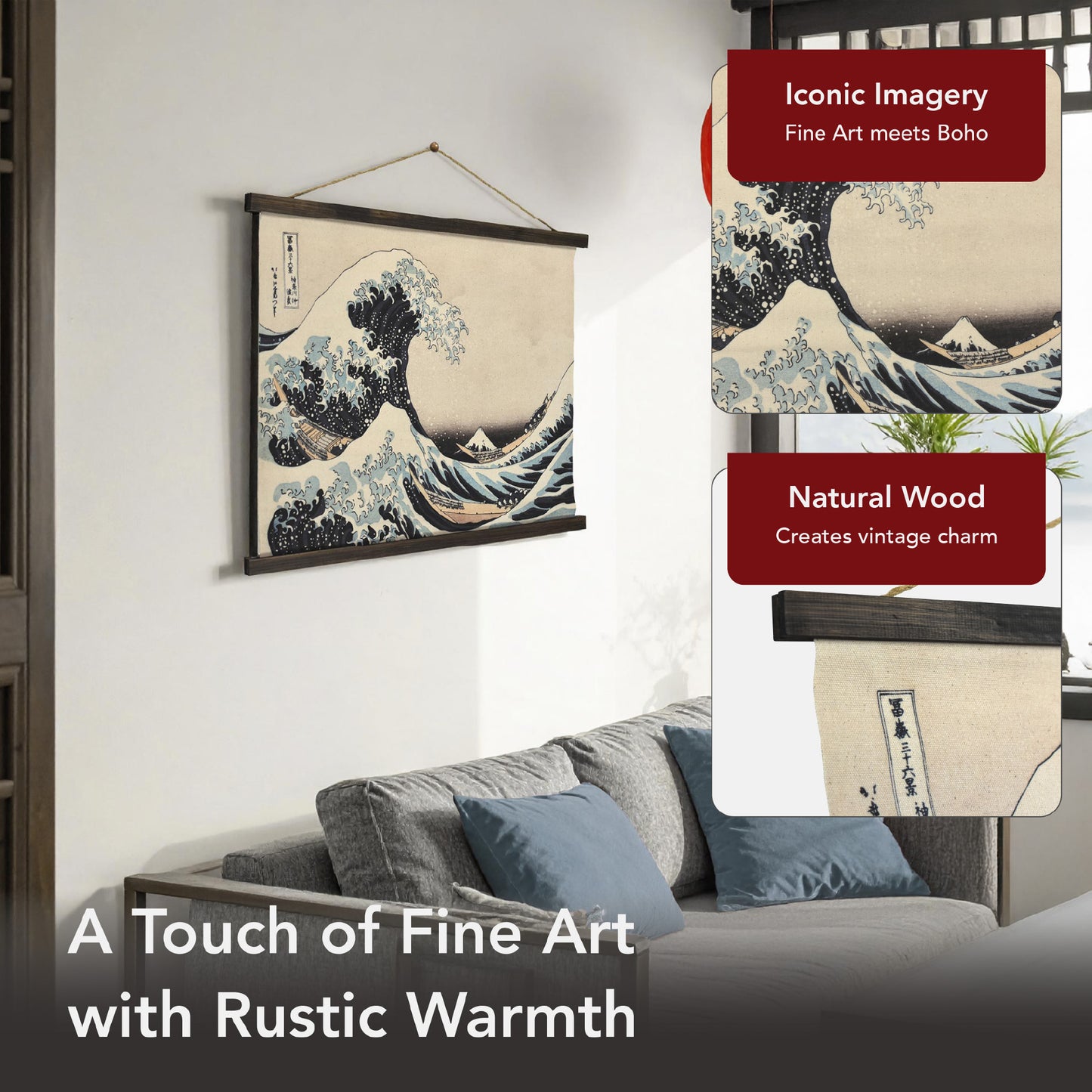 Great Wave Off Kanagawa Tapestry - Coastal Wall Art Decor