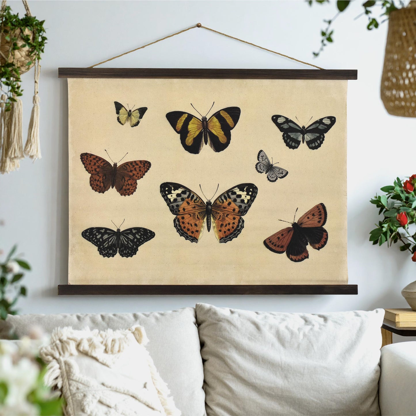 Butterflies Collage Tapestry Wall Art by Heather Myers