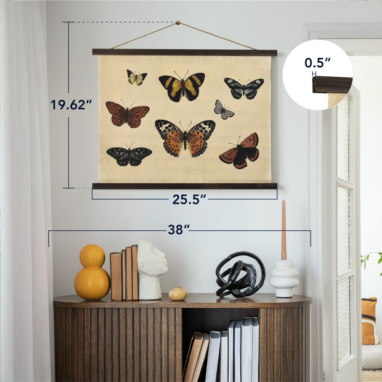 Butterflies Collage Tapestry Wall Art by Heather Myers