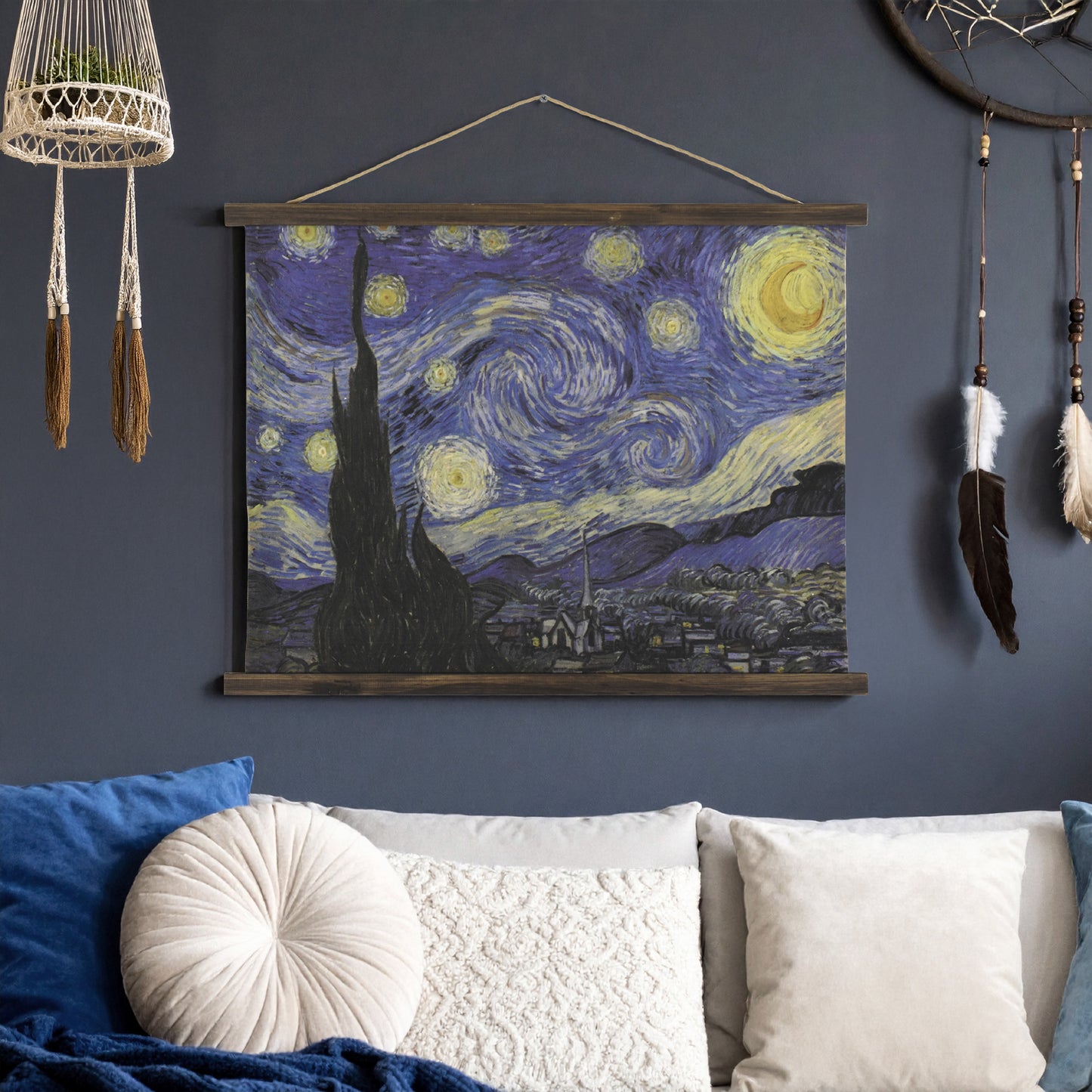 The Starry Night Over the Rhone Tapestry Wall Art - Van Gogh