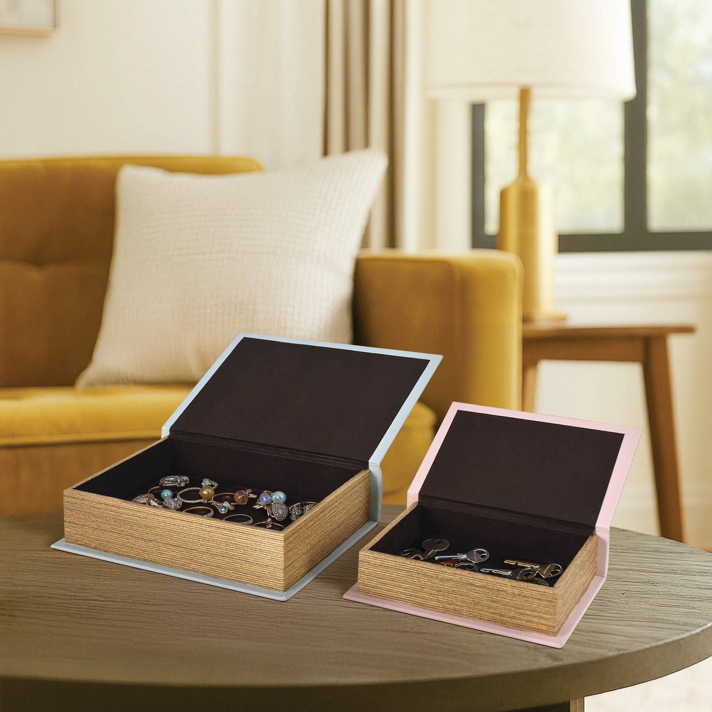 Miami South Beach & Palm Springs Faux Leather Book Storage Set