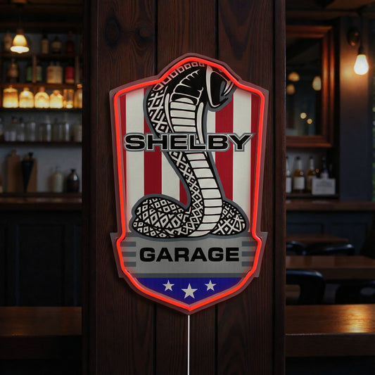 Shelby Garage LED Wall Sign for Man Cave & Garage