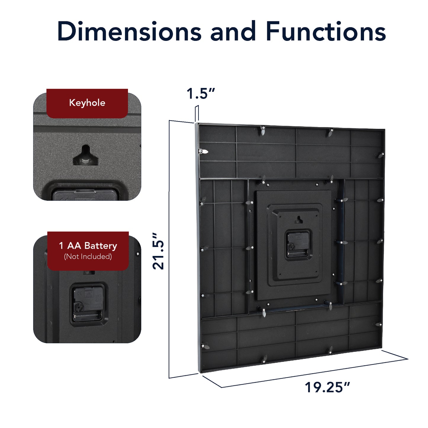 Photo Collage Coastal Blue Wall Clock 21"