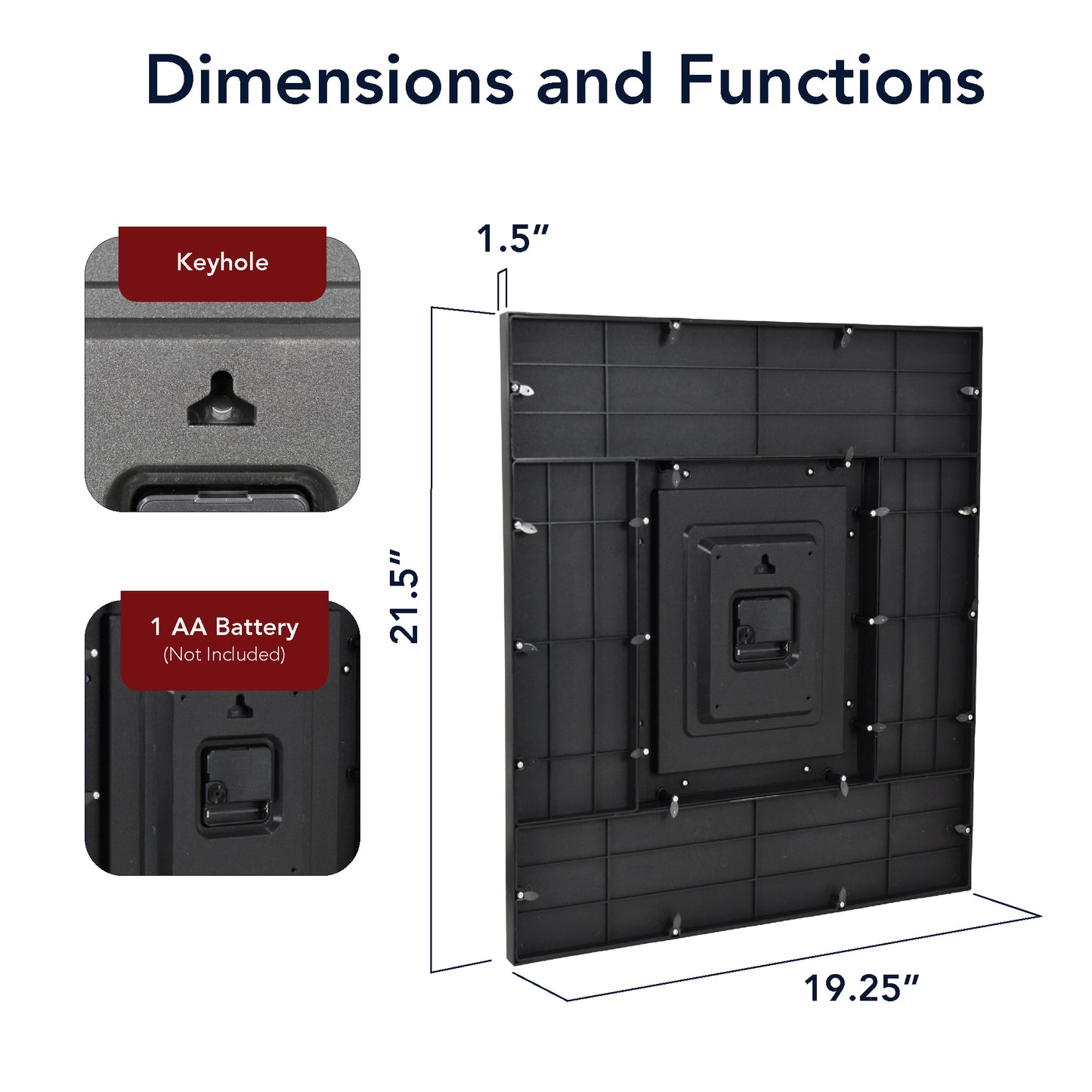 Photo Collage "Big Daddy's Garage" Black Wall Clock 21"