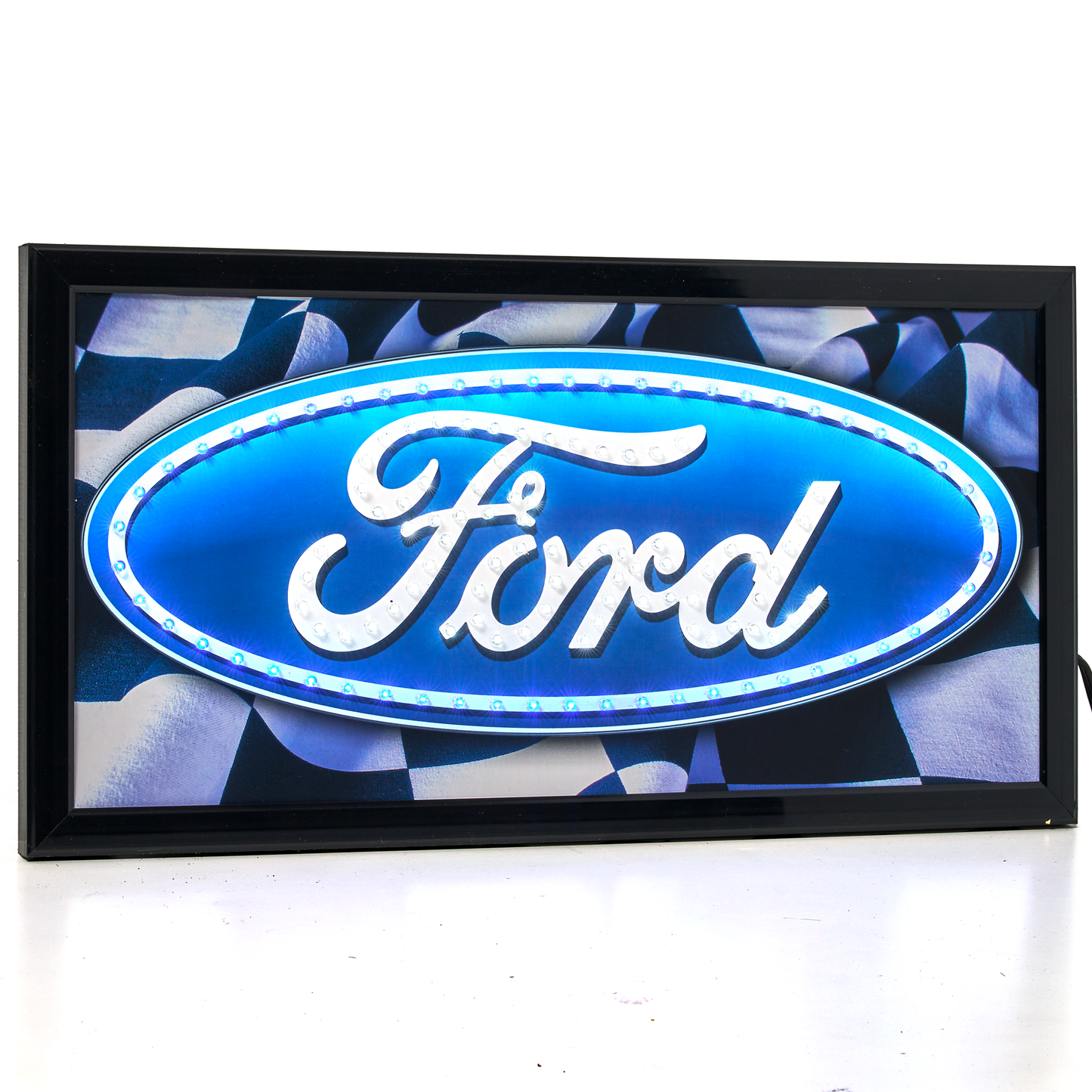 Officially Licensed Ford Logo Framed LED Sign