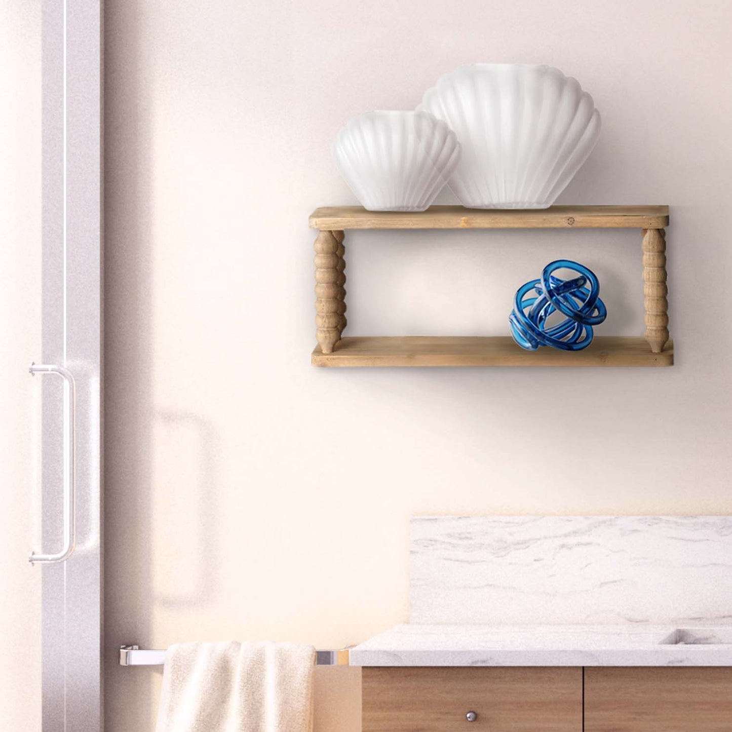 Galleon Wall Shelf-Brown