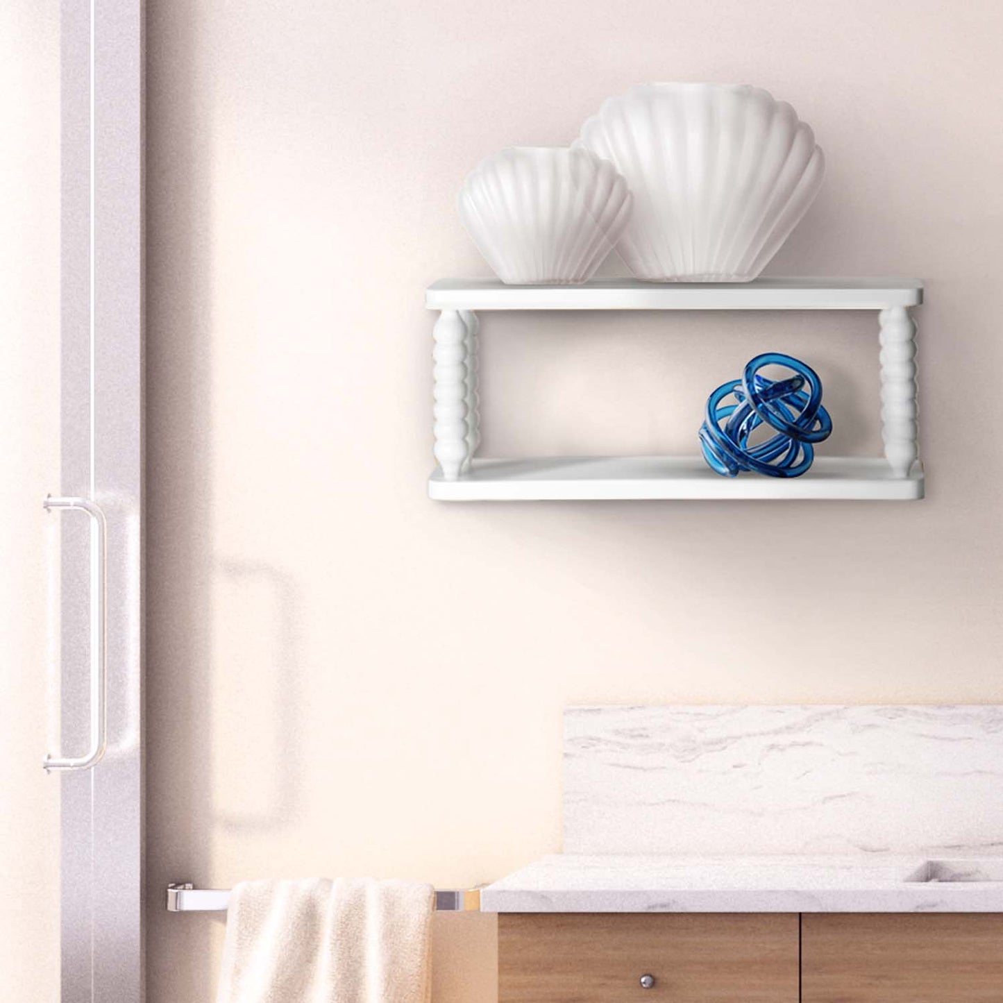 Galleon Wall Shelf-White