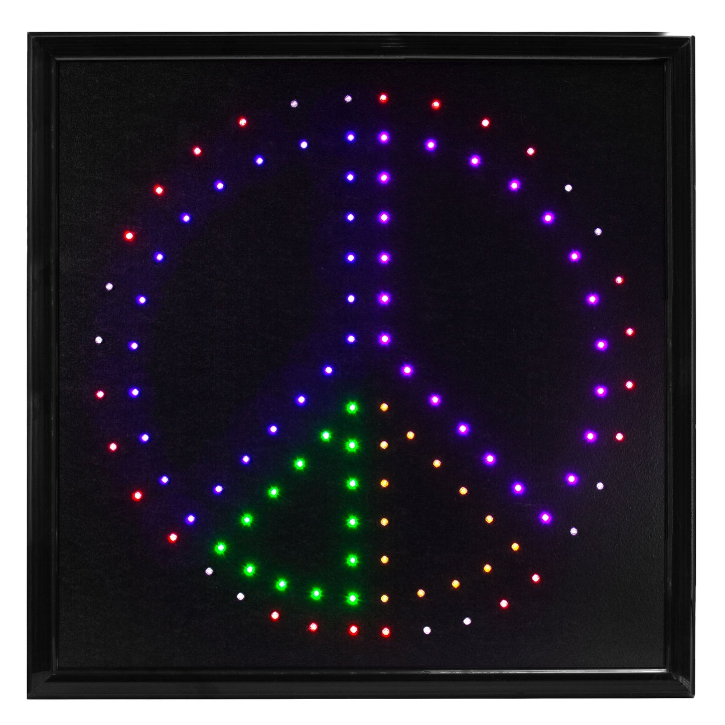 Peace Sign Framed LED Sign