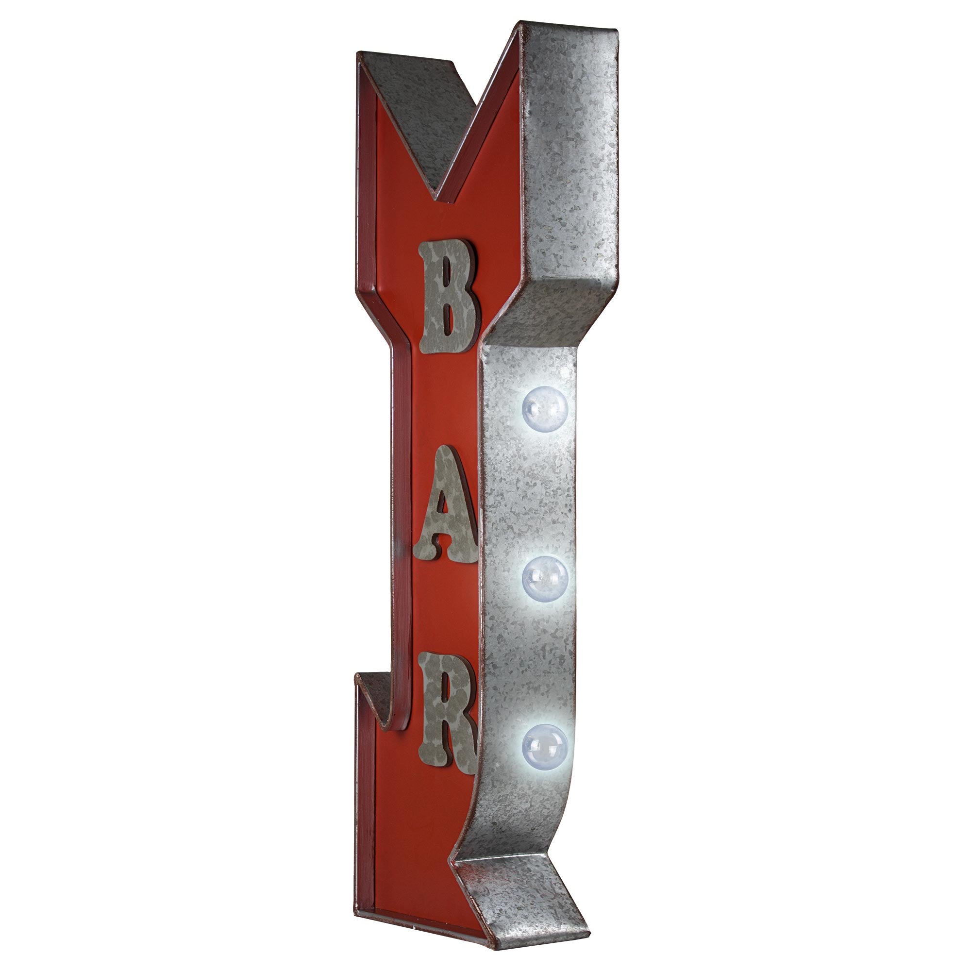 American Art Décor Bar Arrow LED Sign in Red 30 x