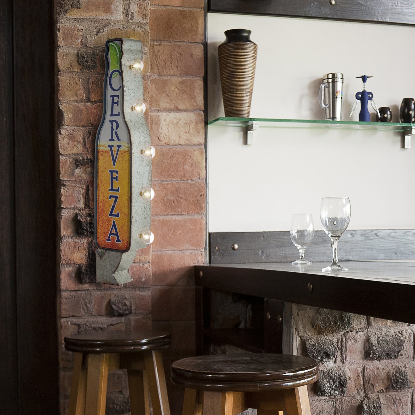 Vintage Cerveza Beer LED Marquee Sign
