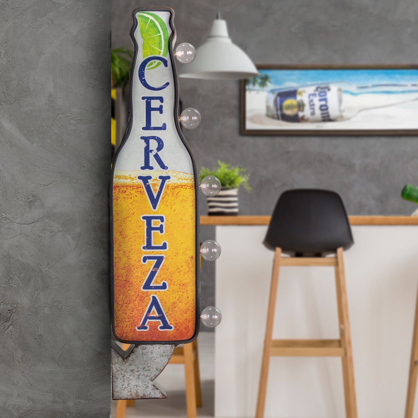 Vintage Cerveza Beer LED Marquee Sign