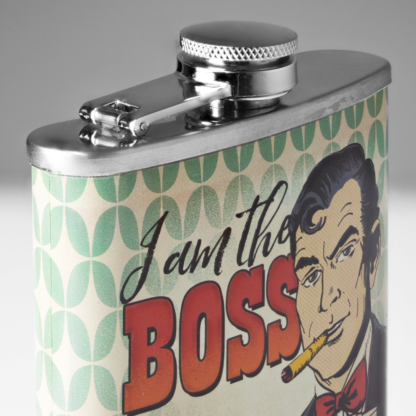 Boss with the Sauce Stainless Steel 8 oz Liquor Flask