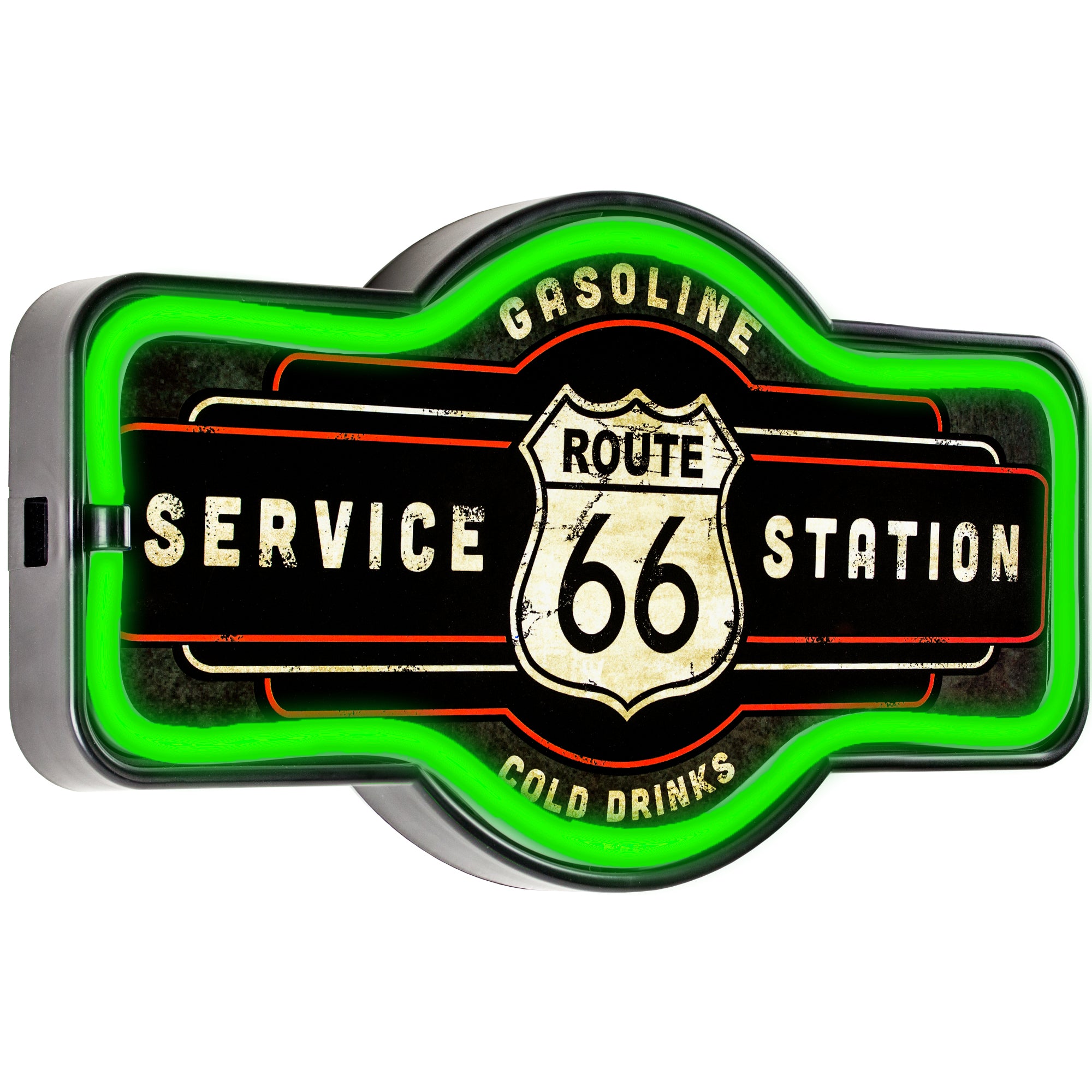Vintage Route 66 Service Station LED Neon Light Sign Wall Decor (9.5”
