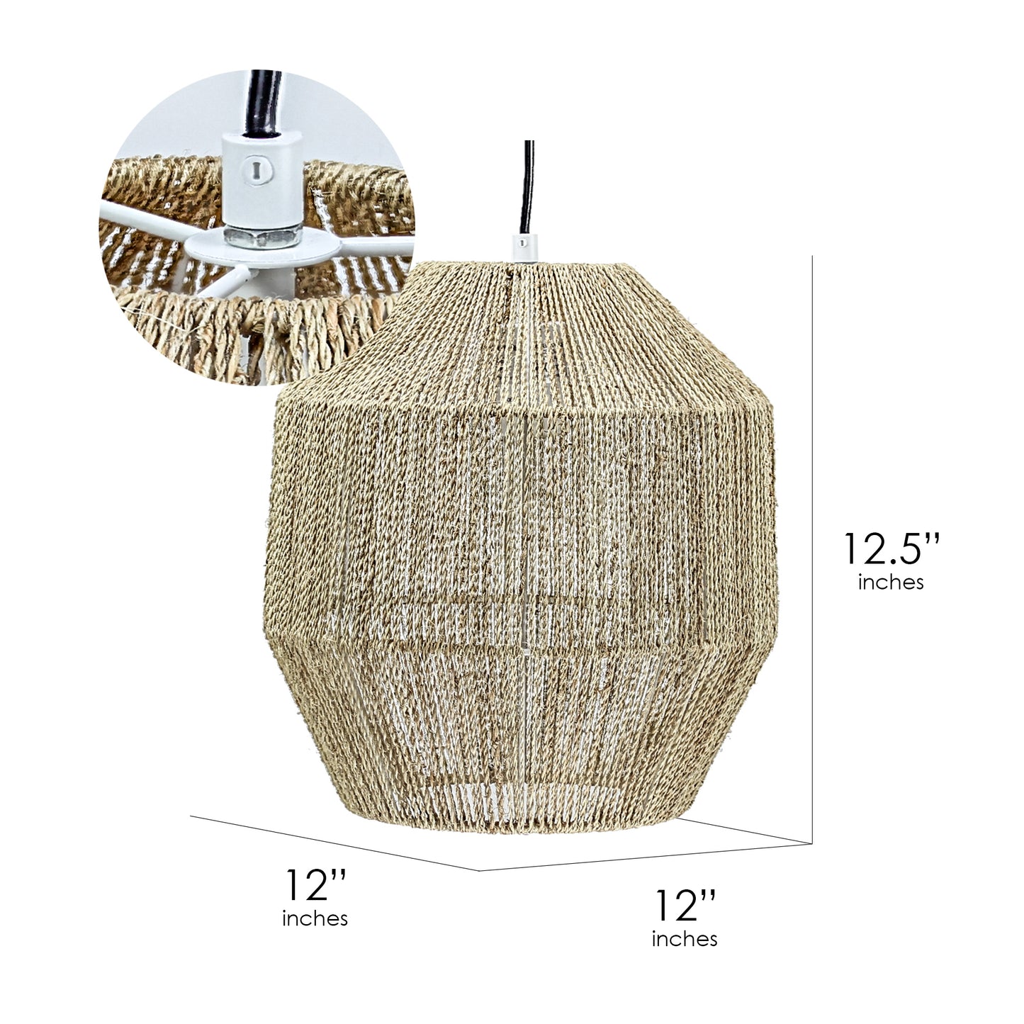 Retro Hemp Rope Pendant Light