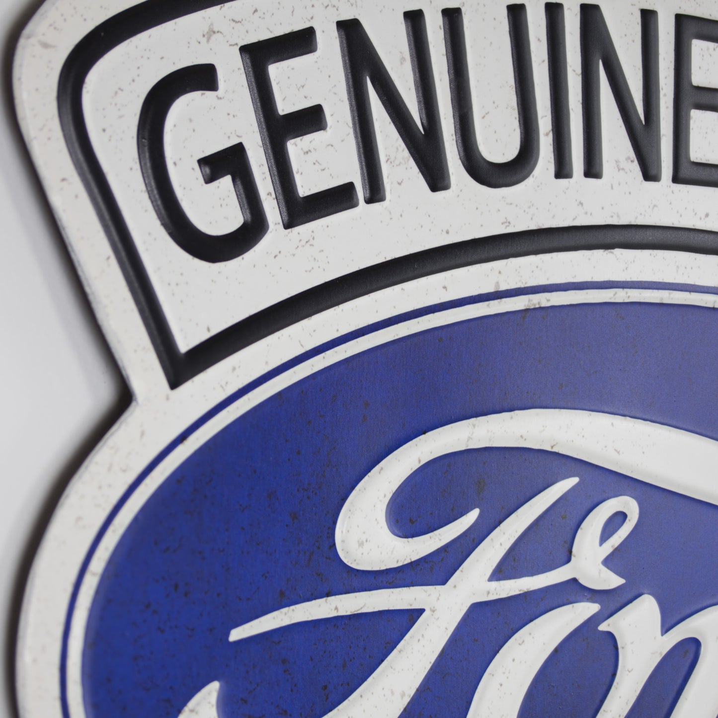Vintage Ford V8 Genuine Parts Embossed Metal Sign