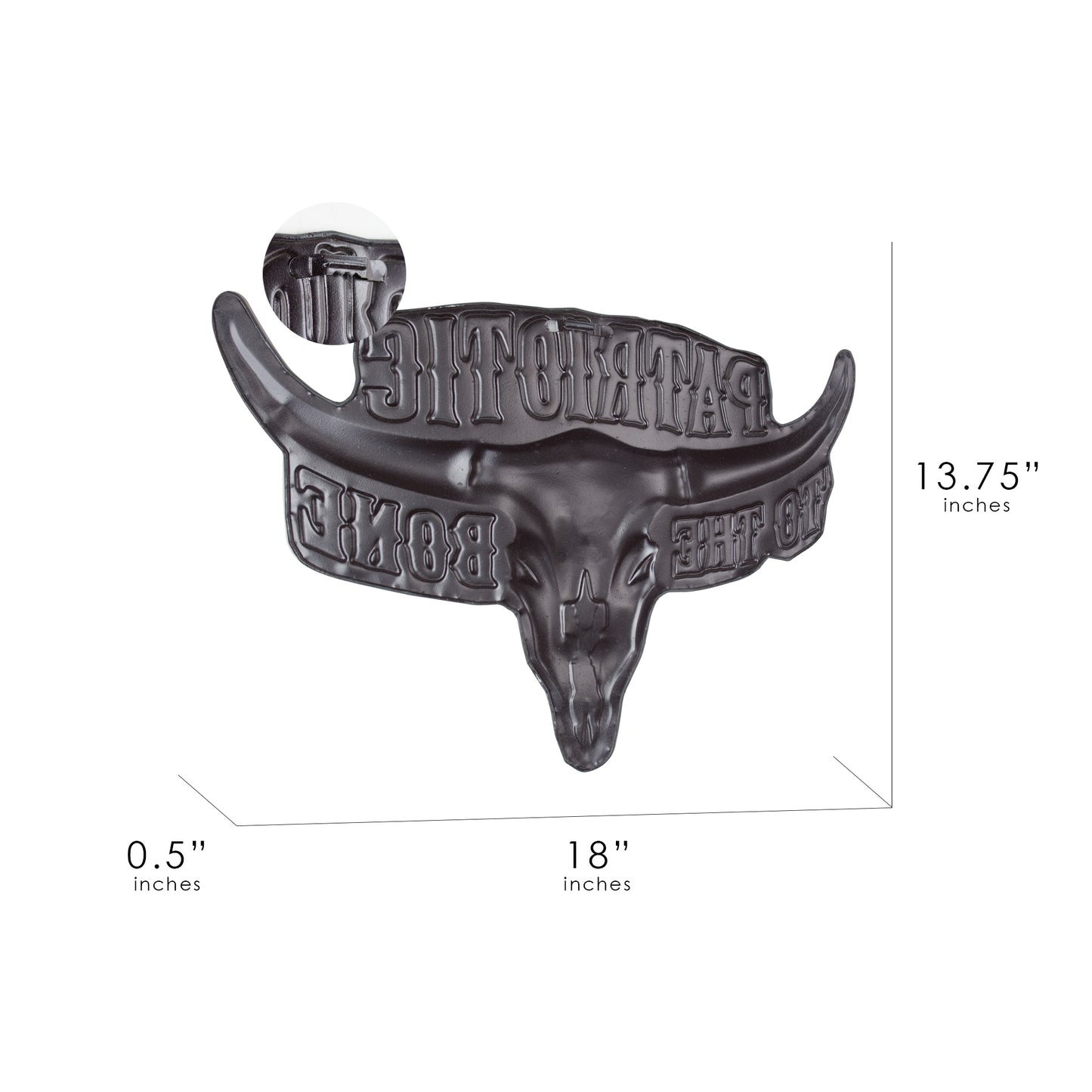 Patriotic to the Bone Embossed Metal Sign