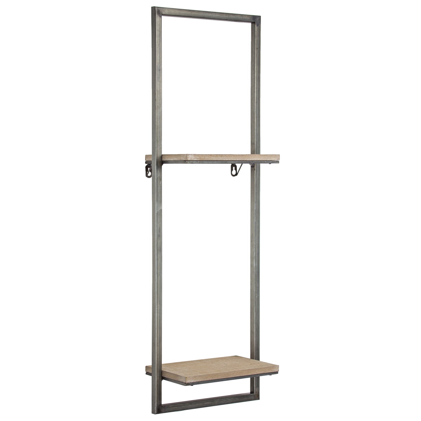 Rustic Hanging Two Shelves Rack