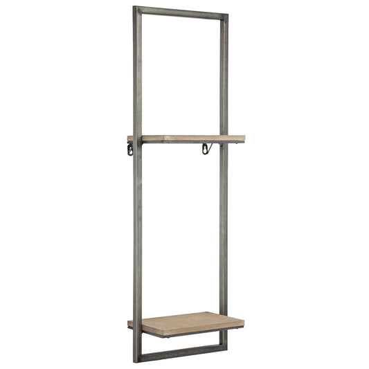 Rustic Hanging Two Shelves Rack