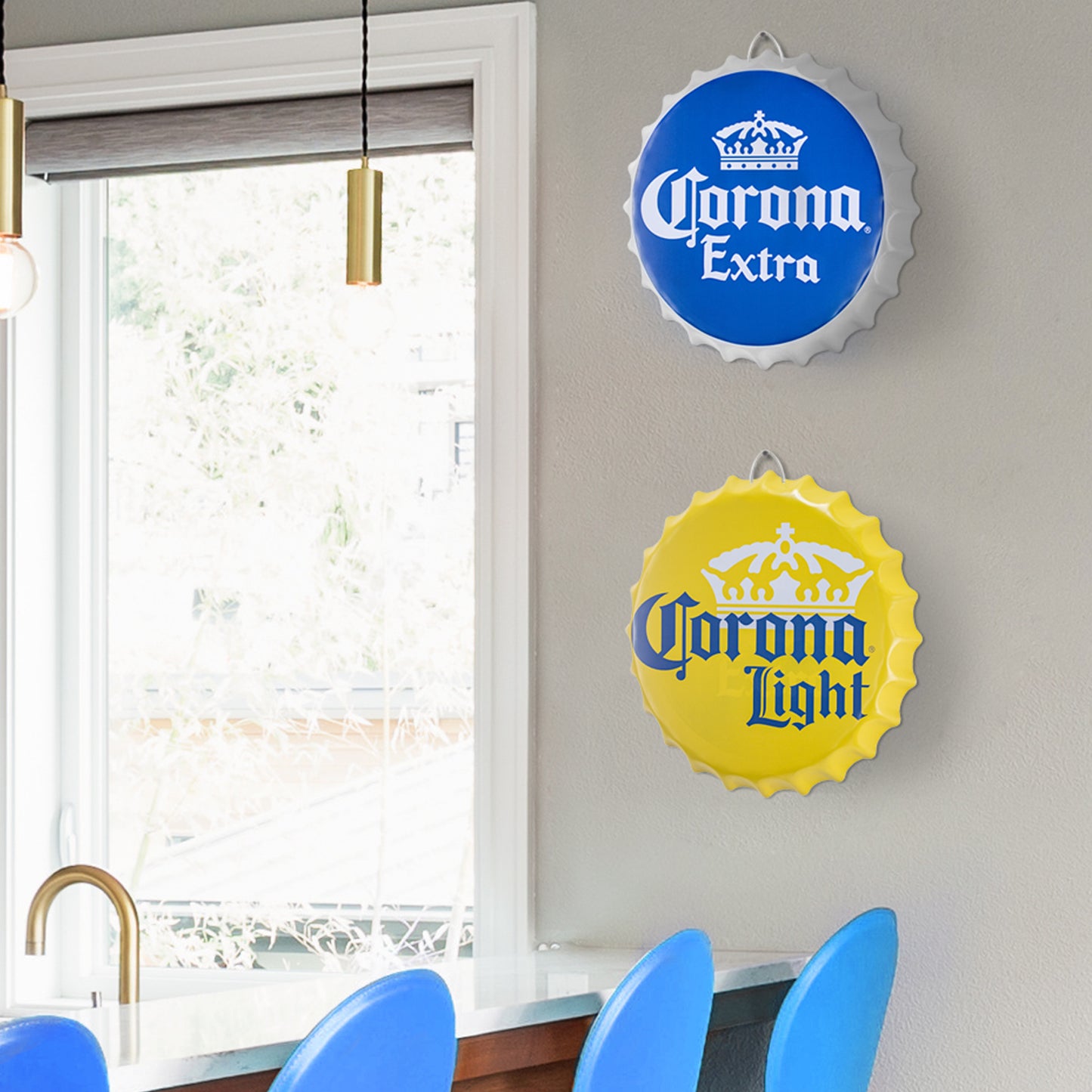 Corona Extra Bottle Cap Metal Sign (16")