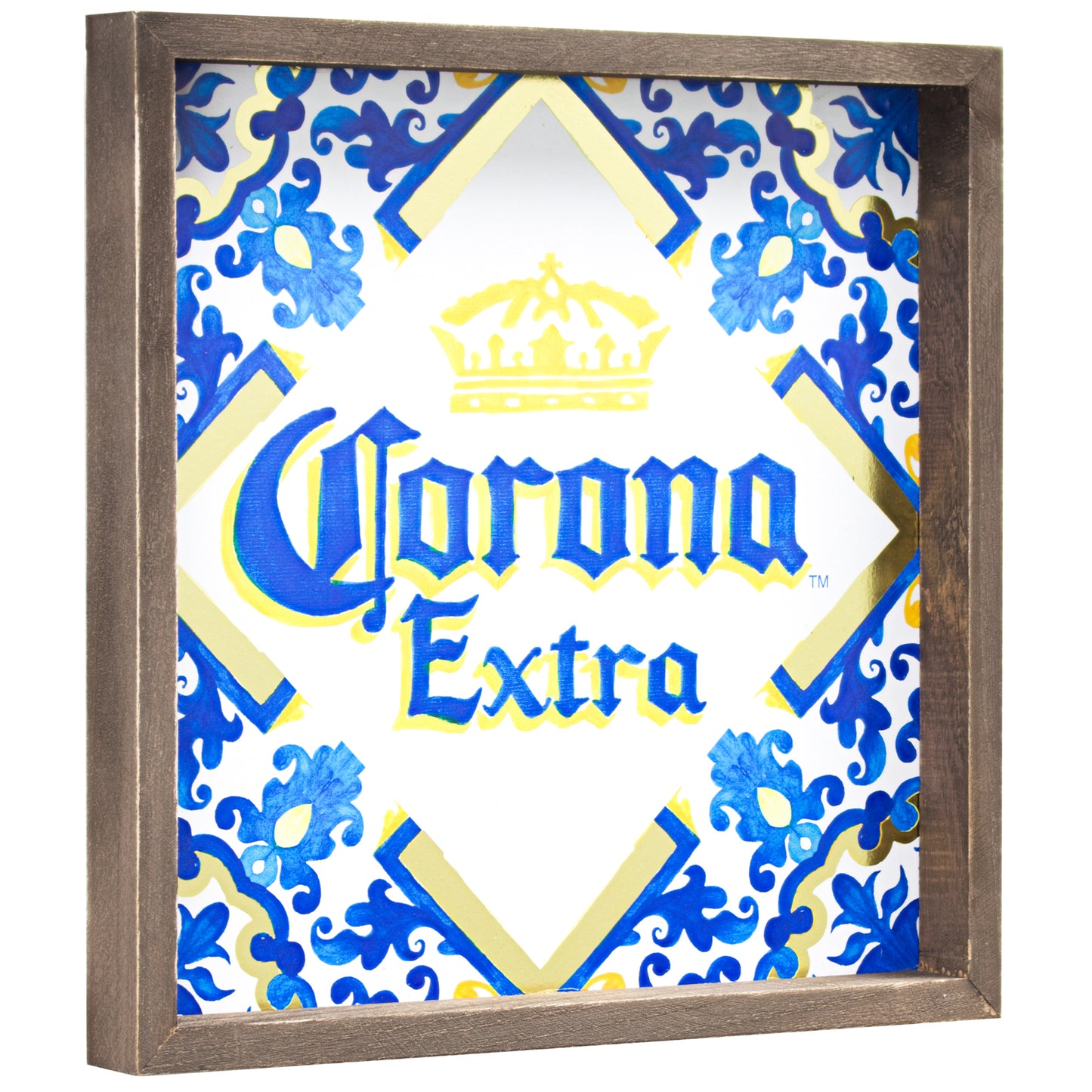 Corona Extra Beer Framed Art Print with Gold Foil 14.25"