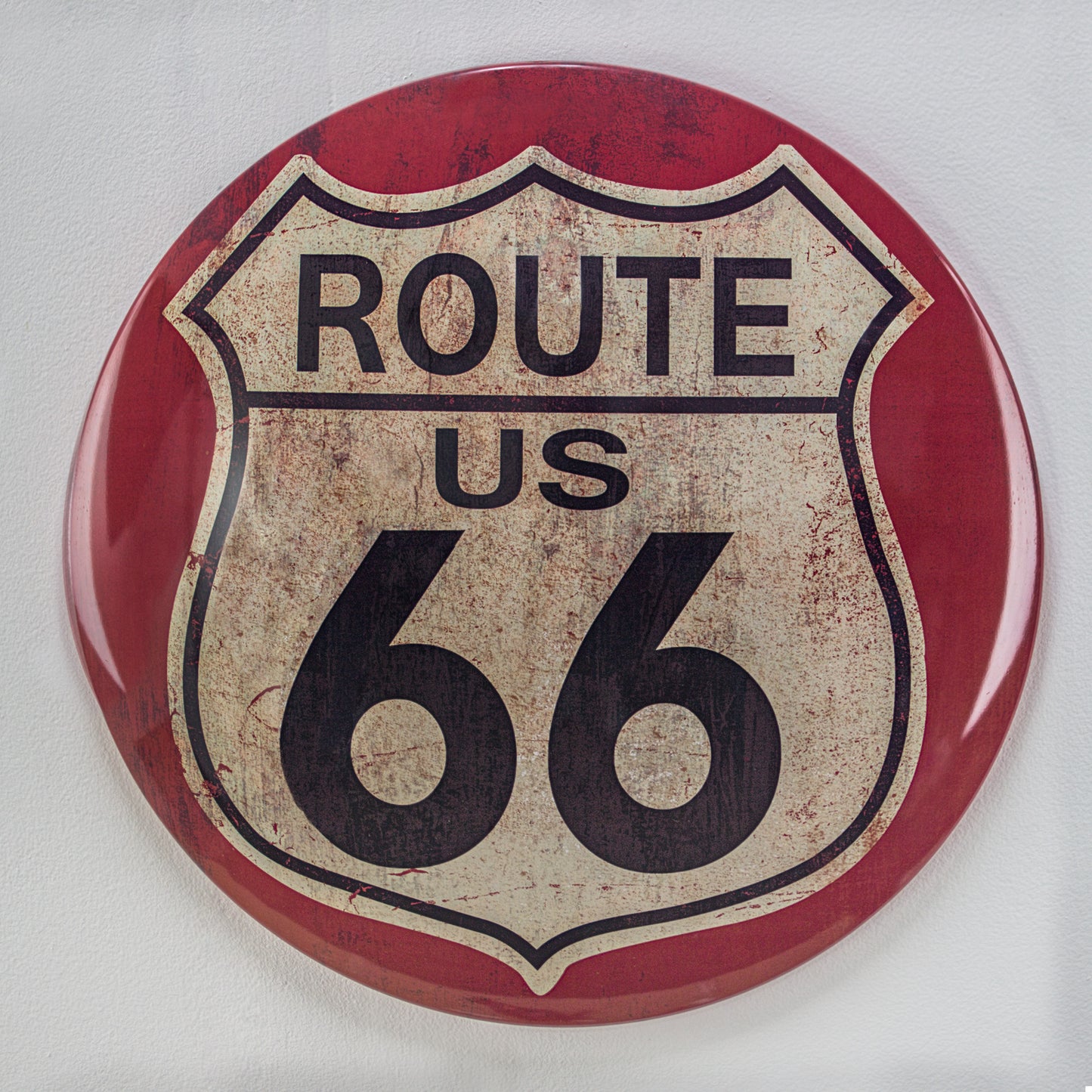 Route 66 Dome Metal Sign (15")