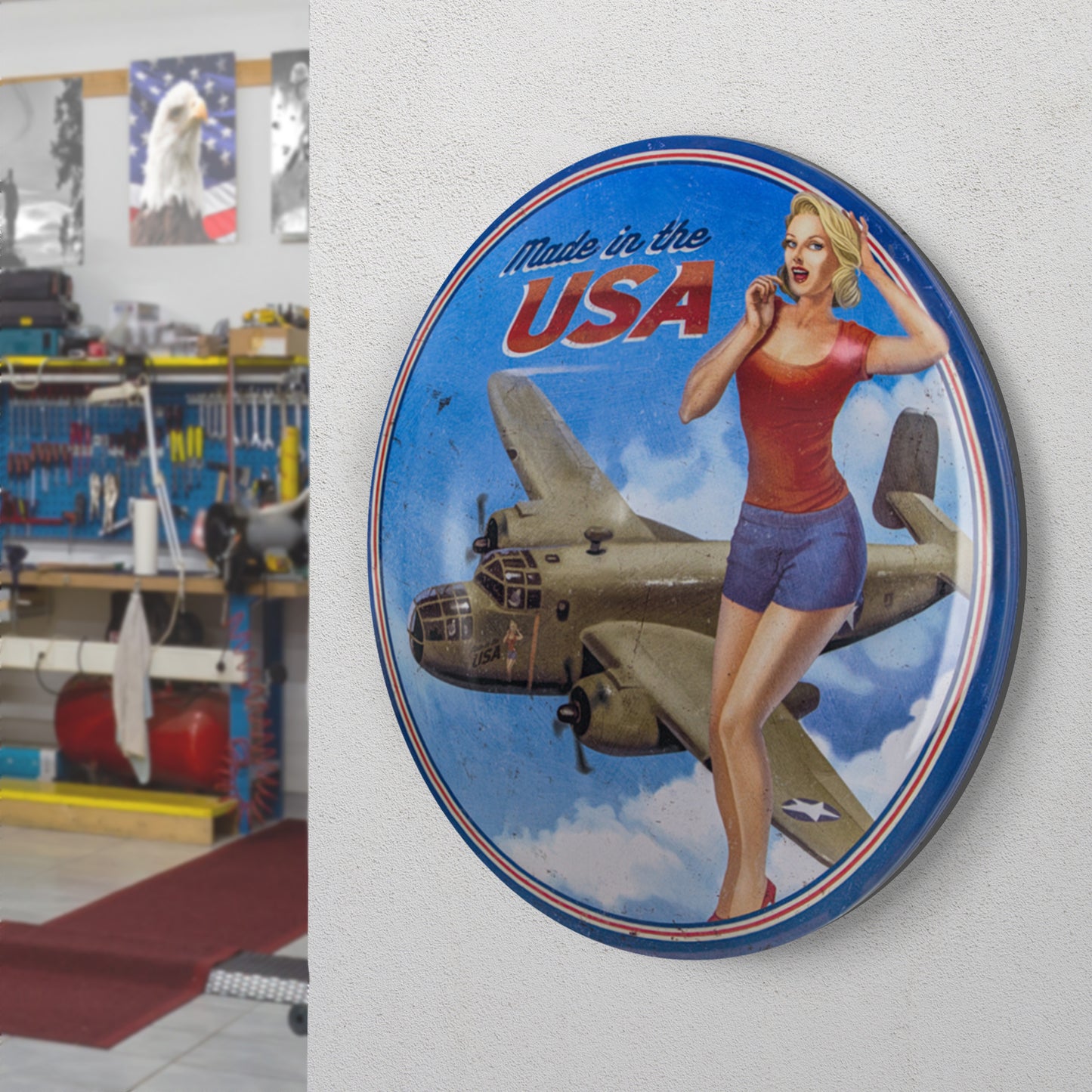 Made in the USA Dome Metal Sign (15")