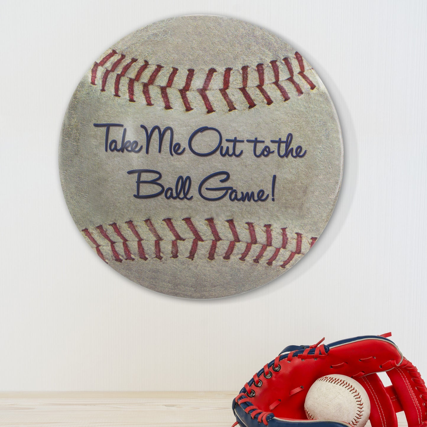 Baseball Dome Metal Sign (15")