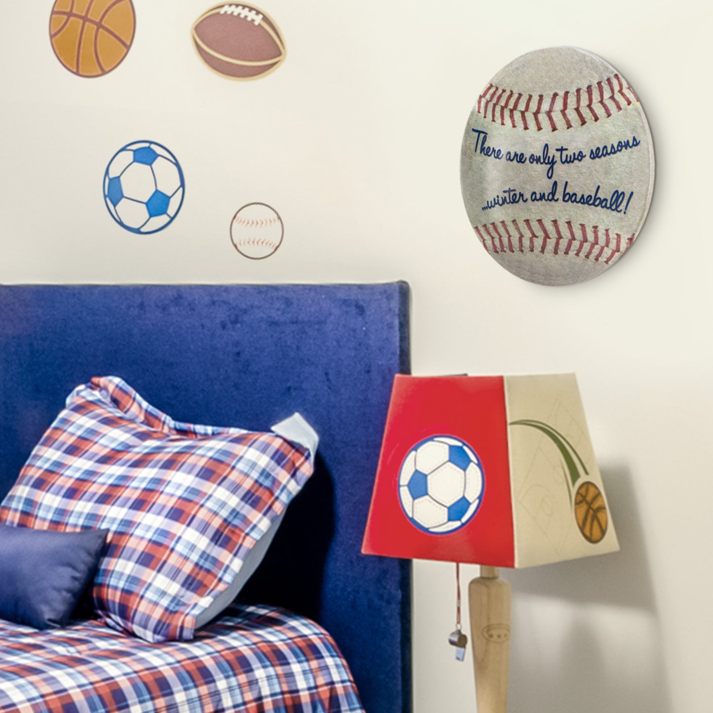 Two Seasons Baseball Dome Metal Sign (15")