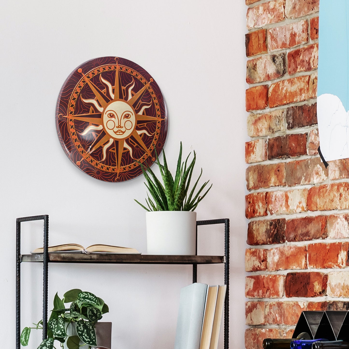 Celestial Sun Dome Metal Sign (15")