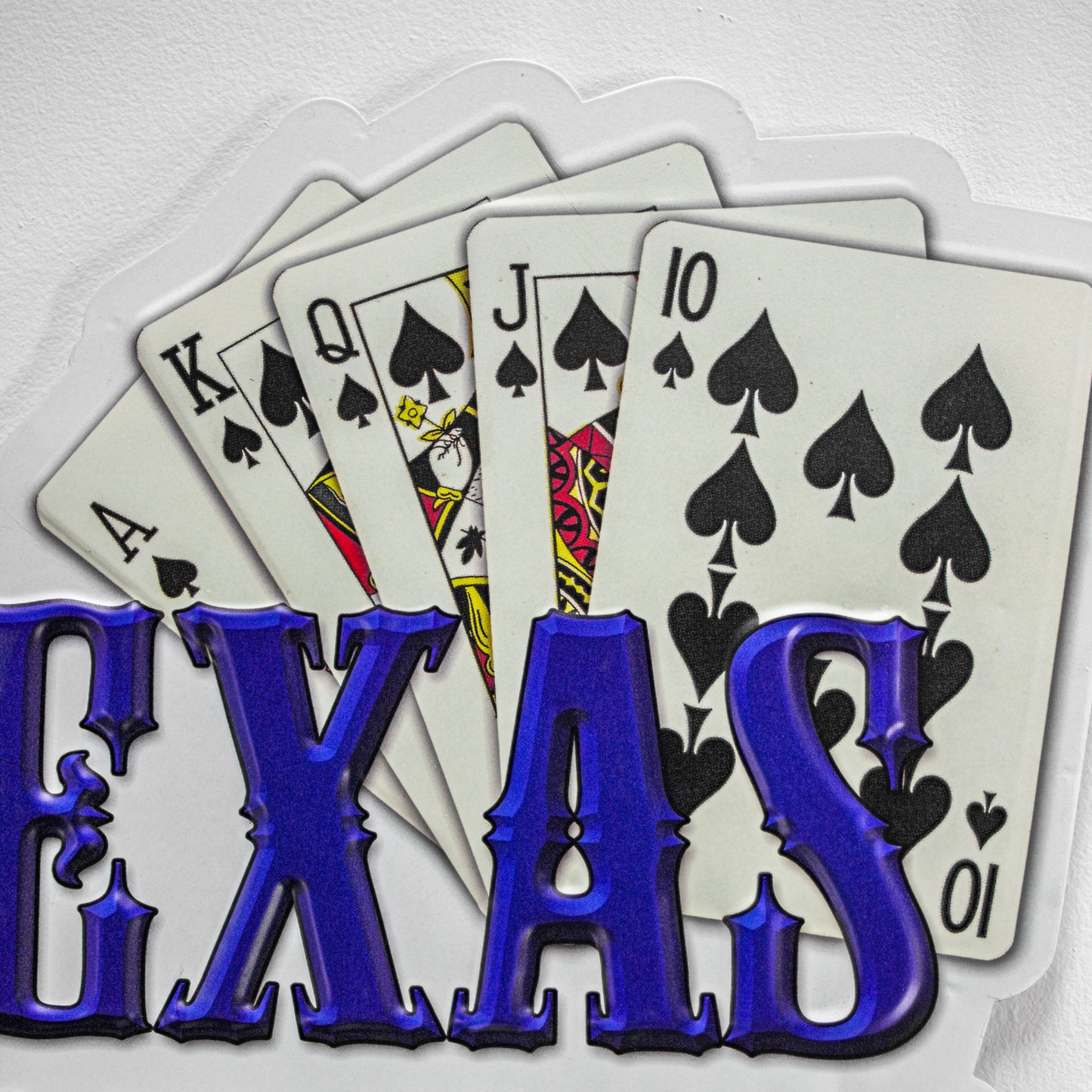 Texas Hold'em Embossed Metal Sign