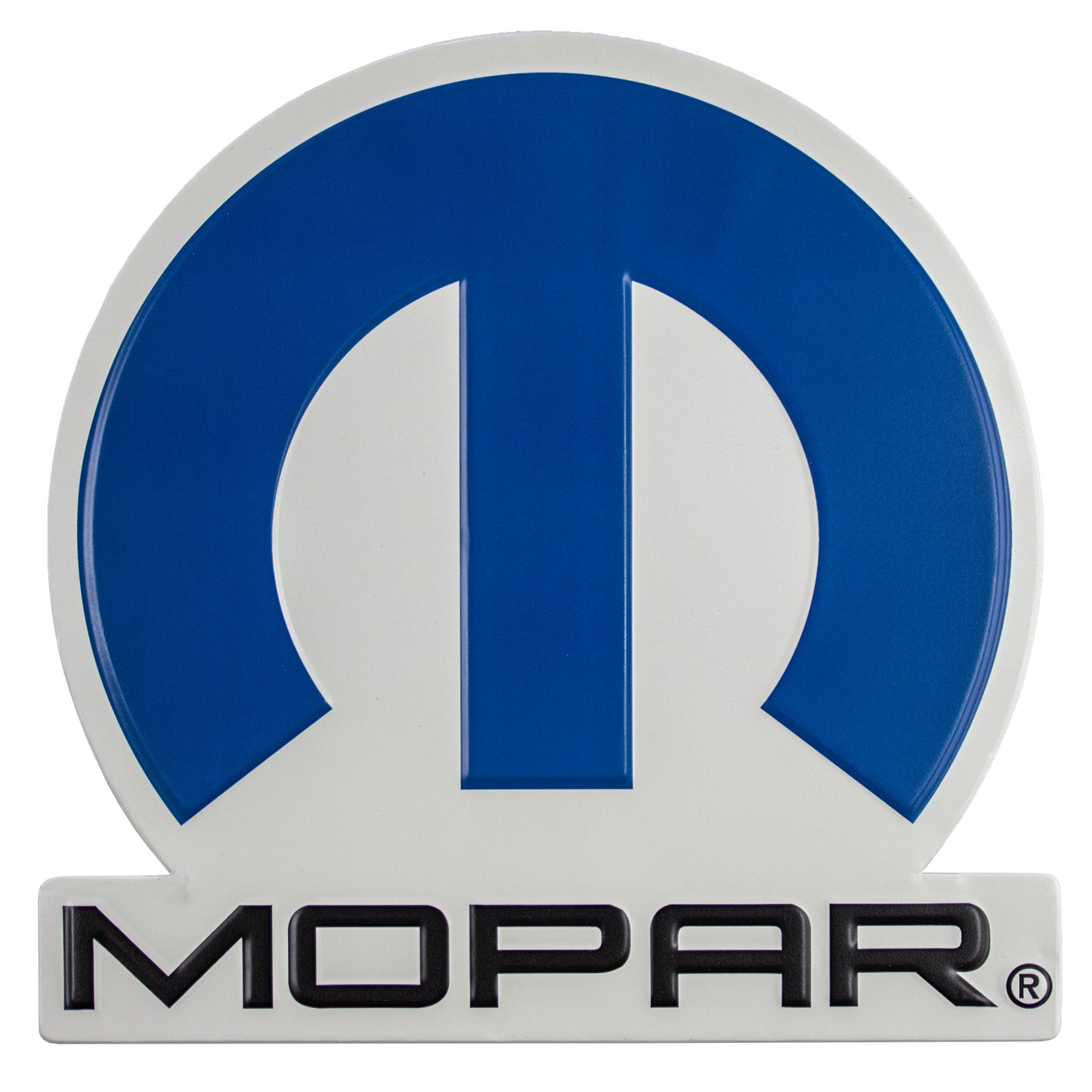 Mopar Logo Embossed Metal Wall Decor Sign 16"