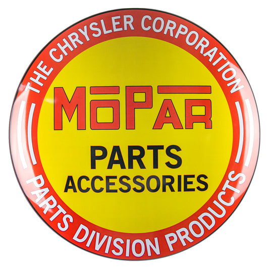 Mopar Dome Metal Sign Wall Decor (15”)