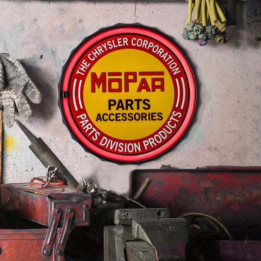 Mopar Chrysler Parts Accessories LED Neon Light Sign (12.5”)