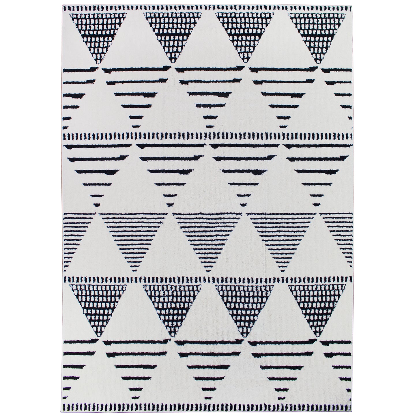 Geometric Moroccan Pile Shag Accent Rug 5' x 7'