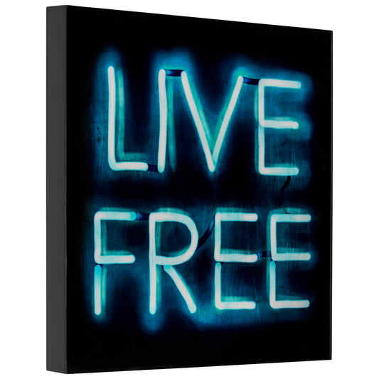 Live Free Neon Wall Art Decor (16" x 16")