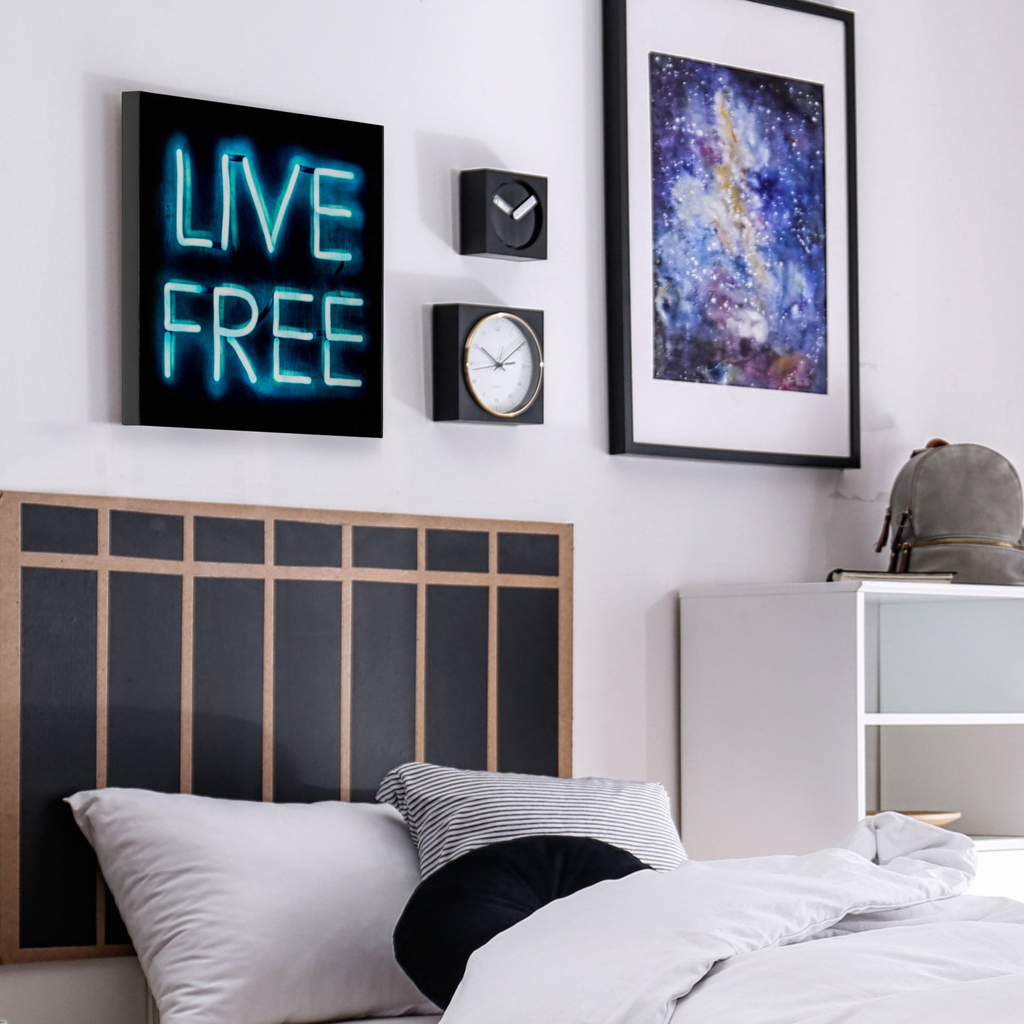Live Free Neon Wall Art Decor (16" x 16")
