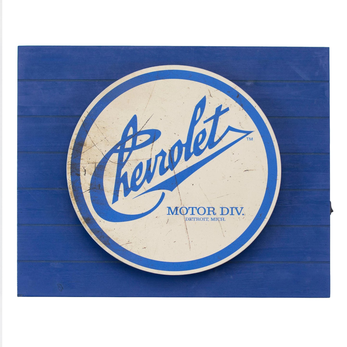 Vintage Chevrolet Metal Backlit LED Sign – 15" x 18"